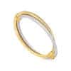 TOMEI Lusso Italia Dual-Tone Criss Cross Bangle, Yellow Gold 916