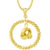 TOMEI Lusso Italia Beads Wreath with Knot Pendant, Yellow Gold 916