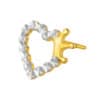 TOMEI Dual- Tone Lusso Italia Heart with Crown Earrings, Yellow Gold 916