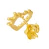 TOMEI Dual- Tone Lusso Italia Heart with Crown Earrings, Yellow Gold 916