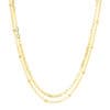 TOMEI Double-Layered Chain Necklace, Yellow Gold 916