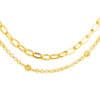TOMEI Double-Layered Chain Necklace, Yellow Gold 916