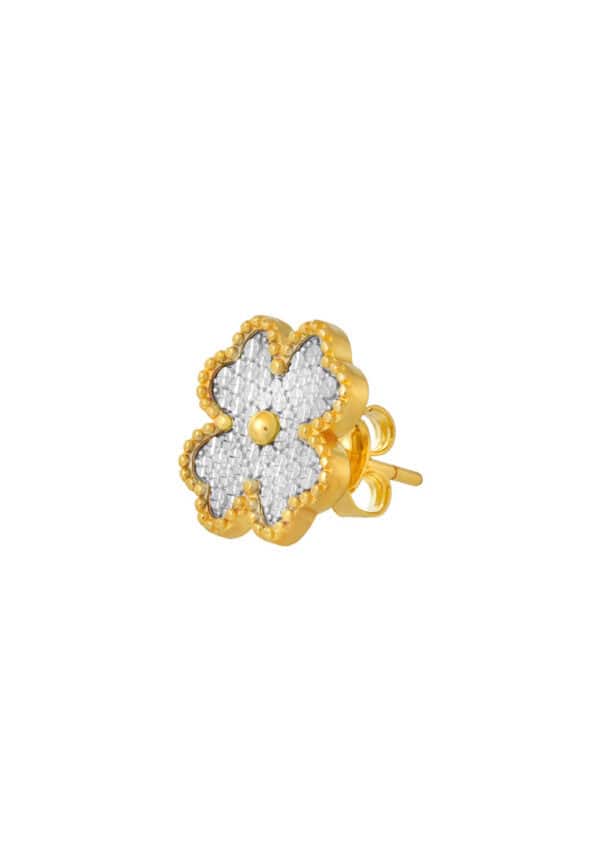 1100x762px_14April_0014_DC-YG1345E-B-2C TOMEI Diamond Cut Collection Clover Earrings, Yellow Gold 916
