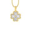 TOMEI Diamond Cut Collection Clover Pendant, Yellow Gold 916