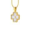 TOMEI Diamond Cut Collection Clover Pendant, Yellow Gold 916