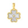 TOMEI Diamond Cut Collection Clover Pendant, Yellow Gold 916