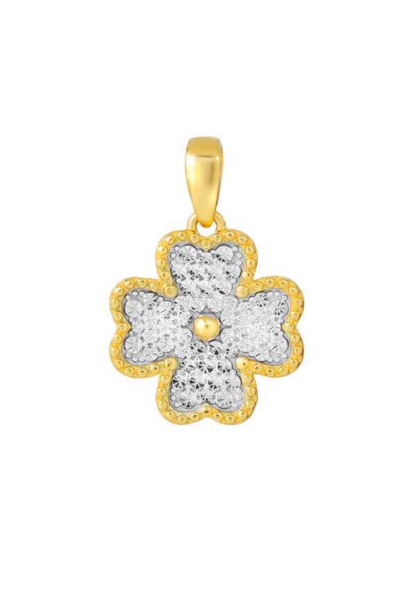 1100x762px_14April_0018_DC-YG1254P-2C TOMEI Diamond Cut Collection Clover Pendant, Yellow Gold 916