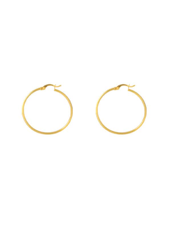 TOMEI Lusso Italia Loop Earrings, Yellow Gold 916