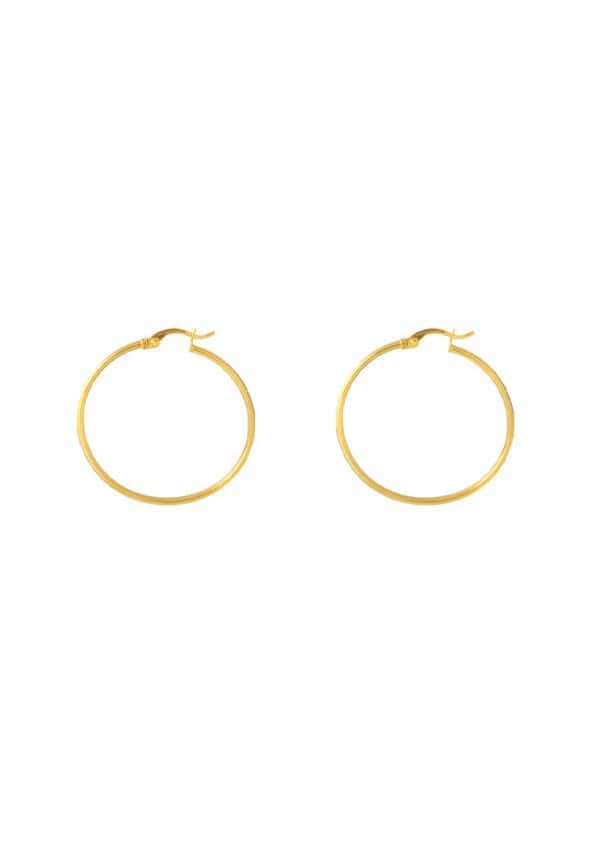TOMEI Lusso Italia Loop Earrings, Yellow Gold 916