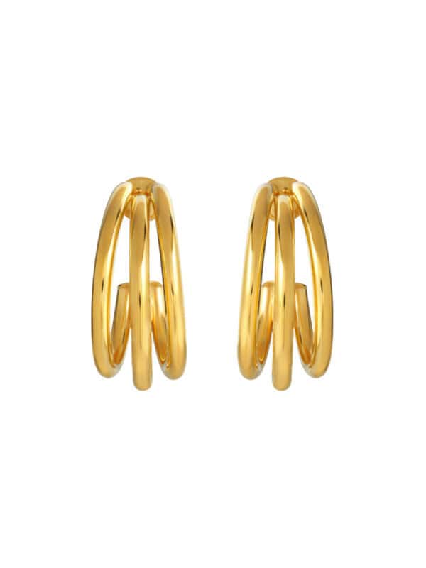 TOMEI Lusso Italia Stud Earrings, Yellow Gold 916