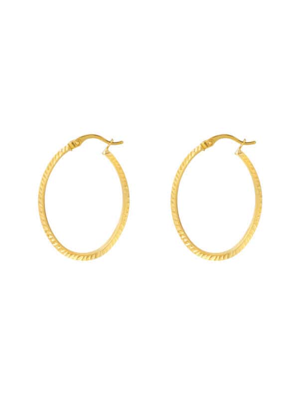 TOMEI Lusso Italia Loop Earrings, Yellow Gold 916