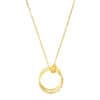 TOMEI Dwi-Knotted Circles Necklace, Yellow Gold 916