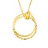 TOMEI Dwi-Knotted Circles Necklace, Yellow Gold 916