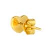 TOMEI Dual-Tone Baby Bear Heart Earrings, Yellow Gold 916