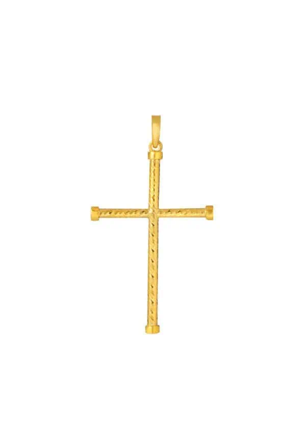 TOMEI Cross Pendant, Yellow Gold 916