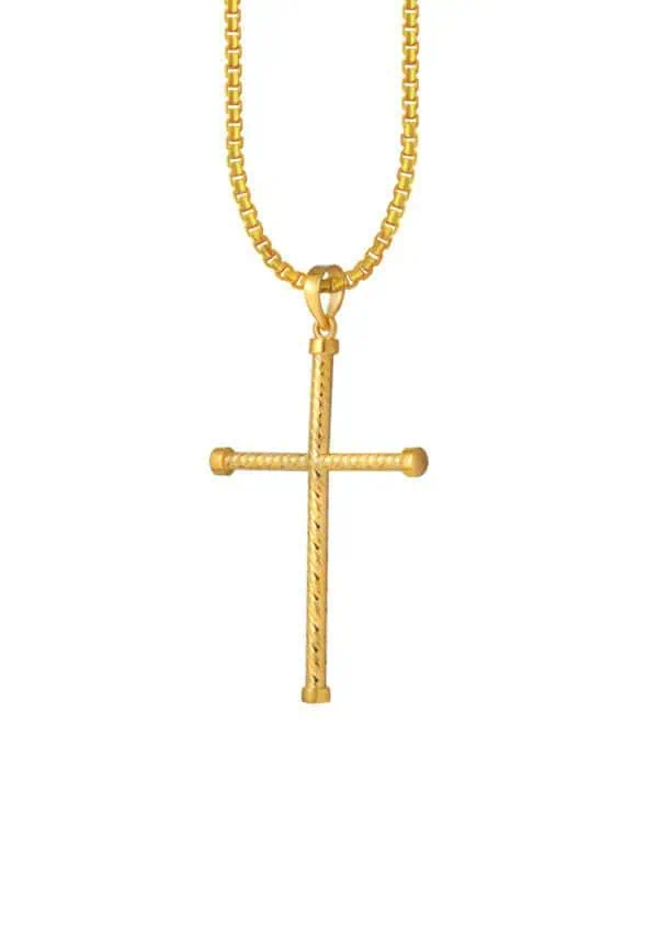 TOMEI Cross Pendant, Yellow Gold 916