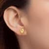 TOMEI Lusso Italia Heart Earrings, Yellow Gold 916