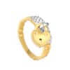 TOMEI Lusso Italia Dual-Tone Love Lock Ring, Yellow Gold 916