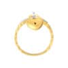 TOMEI Lusso Italia Dual-Tone Love Lock Ring, Yellow Gold 916