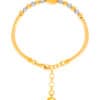 TOMEI Kids Dual- Tone Heart and Beads Bangle, Yellow Gold 916