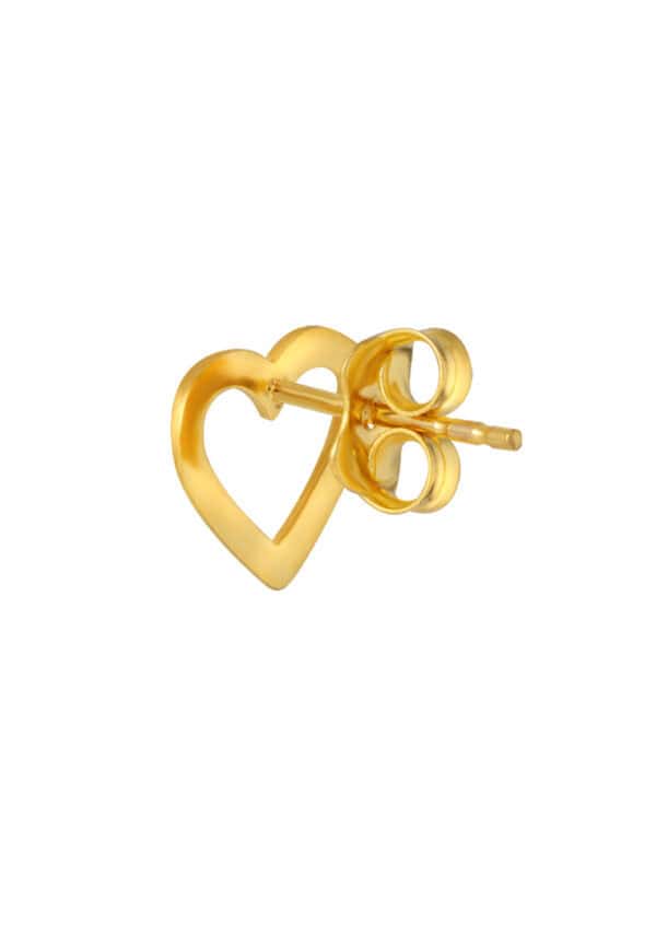 TOMEI Lusso Italia Heart Shape Earrings, Yellow Gold 916