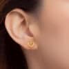 TOMEI Lusso Italia Heart Shape Earrings, Yellow Gold 916