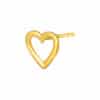 TOMEI Lusso Italia Heart Shape Earrings, Yellow Gold 916