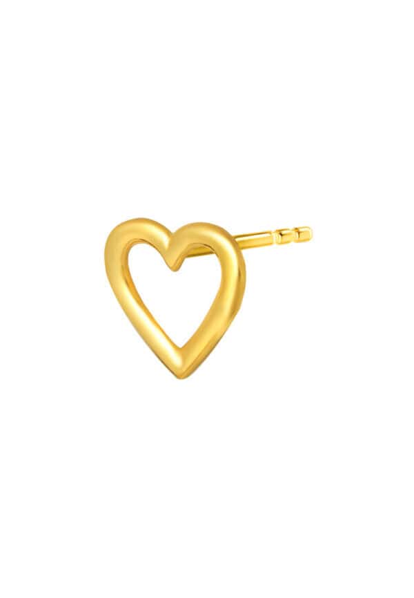 TOMEI Lusso Italia Heart Shape Earrings, Yellow Gold 916