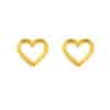 TOMEI Lusso Italia Heart Shape Earrings, Yellow Gold 916