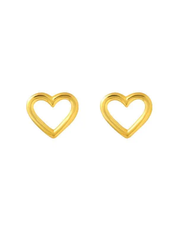TOMEI Lusso Italia Heart Shape Earrings, Yellow Gold 916