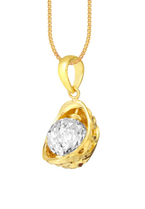 1100x762px_24July_0048_PP2191-2C TOMEI Bead In Cradle Pendant, Yellow Gold 916