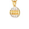 TOMEI Dual-Tone Round Abacus Pendant, Yellow Gold 916