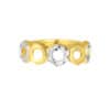 TOMEI Dual-Tone Oxagon Ring, Yellow Gold 916