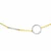 TOMEI Dual-Tone Circle & Bar Bracelet, Yellow Gold 916
