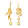 TOMEI Dragon Phoenix Earrings, Yellow Gold 916