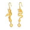 TOMEI Dragon Phoenix Earrings, Yellow Gold 916
