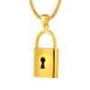 TOMEI Lusso Italia Padlock Pendant, Yellow Gold 916