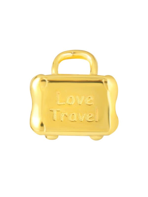 TOMEI I Love Travel Charm, Yellow Gold 916