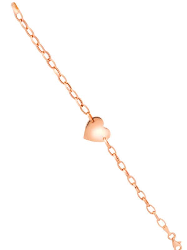 TOMEI Love Chain Bracelet, Rose Gold 585