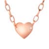 TOMEI Love Chain Necklace, Rose Gold 585