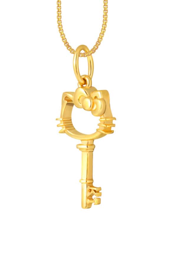 TOMEI x SANRIO Hello Kitty Key Pendant, Yellow Gold 916