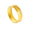 TOMEI Line Edge Xi De Ring, Yellow Gold 916