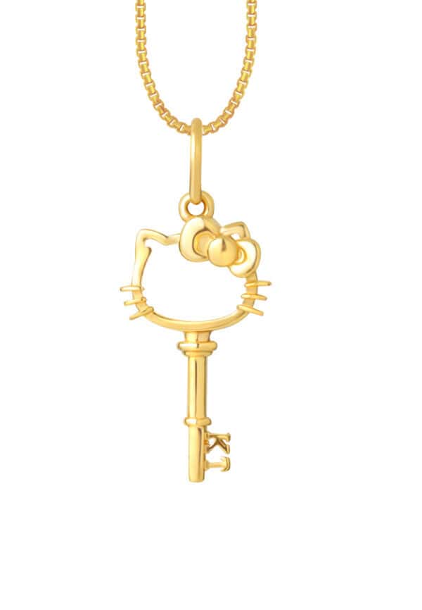 TOMEI x SANRIO Hello Kitty Key Pendant, Yellow Gold 916