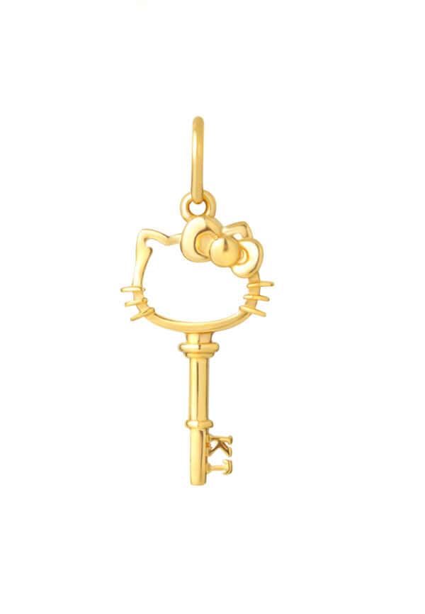 TOMEI x SANRIO Hello Kitty Key Pendant, Yellow Gold 916