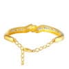 TOMEI Dual-Tone Bead Bangle, Yellow Gold 916