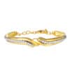 TOMEI Dual-Tone Bead Bangle, Yellow Gold 916