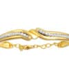 TOMEI Dual-Tone Bead Bangle, Yellow Gold 916