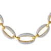 TOMEI Diamond Cut Collection Refined Oval Necklace, Yellow Gold 916
