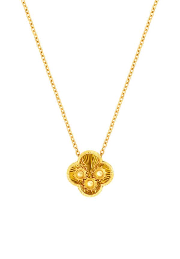 TOMEI Happiness Gear Necklace, Yellow Gold 916