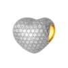 TOMEI Diamond Cut Chomel Heart Charm, Yellow Gold 916
